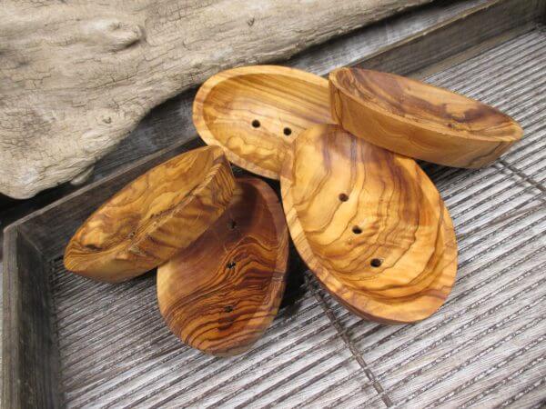 Seifenablage Oval aus Olivenholz – Bild 2