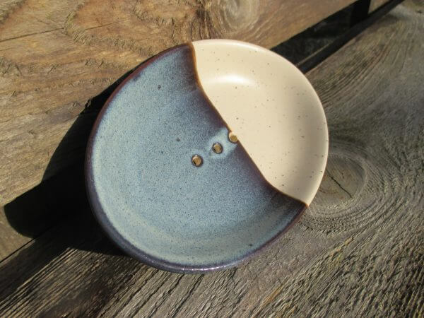 Seifenschale Rustic blau-creme – Bild 2